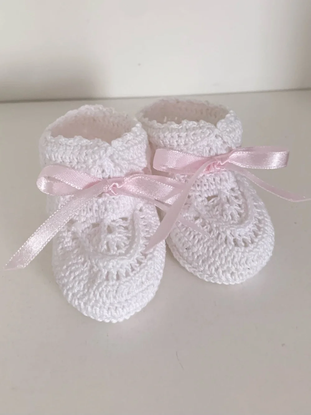 Vintage Crochet baby booties.